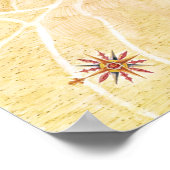 ロクロイの地図，「ルイ14世アトラス」より) ポスター (角)