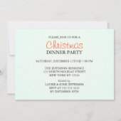 ログとホリーベリー-ビンテージクリスマスパーティーinv 招待状 (裏面)