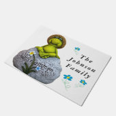 ログに記録したカエル ドアマット (アングル)