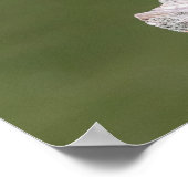 ログに20x16緑のヘロン ポスター (角)