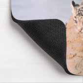 ログにLeopard cubs マウスパッド (コーナー)