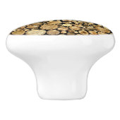 ログをテーマにした壁紙ドアノブ セラミックノブ (側面)