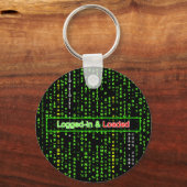 ログインおよびロードされたキーチェーン キーホルダー (正面)