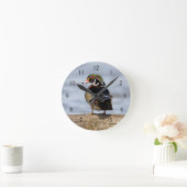 ログインの沼地のアメリカオシの男性 ラウンド壁時計 (ホーム)