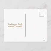 ログウッドのチェック柄のクリスマス　フォト シーズンポストカード (裏面)