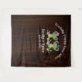 ログウッドのフログカップル カントリーウェディングの背景 © タペストリー (正面(横))