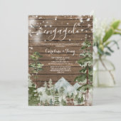 ログウッドの松の木の森のエンゲージメントパーティー 招待状 (スタンド正面)
