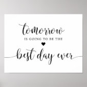 ログウッドスタイルの結婚式リハーサルディナー装飾サイン ポスター (正面)