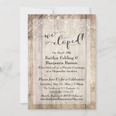 ログウッド ライト ウェディング エルoped タイポグラフィー レセプション 招待状 (正面)