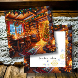 ログキャビンキッチンフェスティバル飾スクリスマス