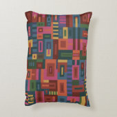 ログキャビンキルトパターン長方形 アクセントクッション (裏面(縦))