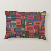 ログキャビンキルトパターン長方形 アクセントクッション (裏面)