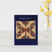 ログキャビンキルト カード (黄色い花)