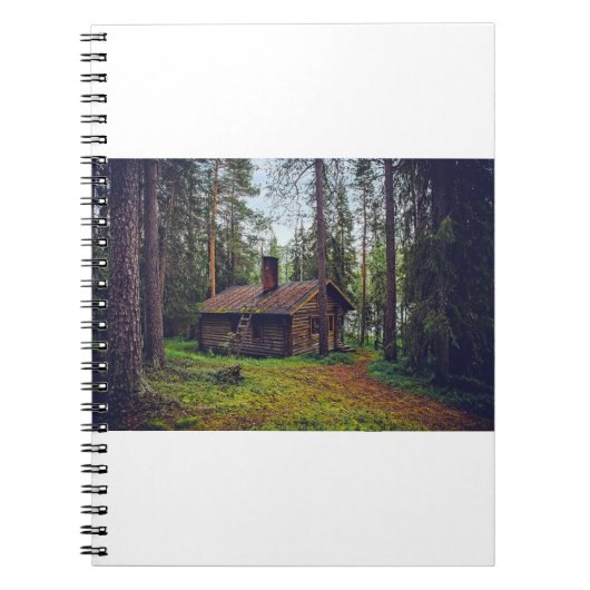 ログキャビンコテージハウスホームフィンランドランドスケープ ノートブック (正面)