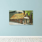 ログキャビンソーダ作品の外観ビュー、教会 キャンバスプリント (インサイチュ (ウッドフロア))