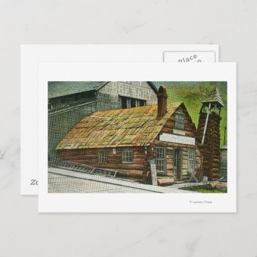 ログキャビンソーダ作品の外観ビュー、教会 ポストカード (正面/裏面)