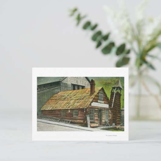 ログキャビンソーダ作品の外観ビュー、教会 ポストカード (スタンド正面)