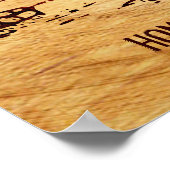 ログキャビンパーソナライズされたグフェイクウッド ポスター (角)