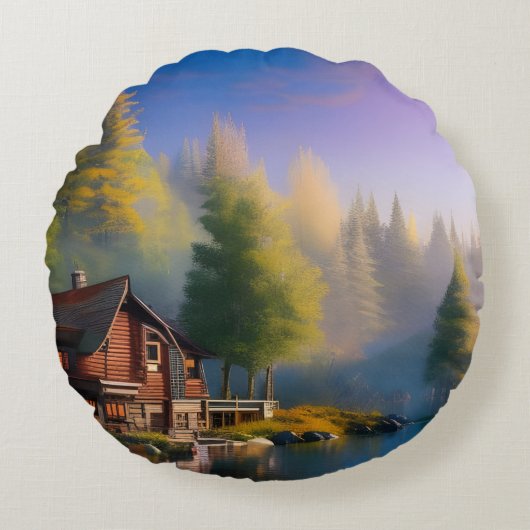 ログキャビンリトリートオンザウォーター ラウンドクッション (正面)
