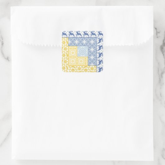 ログキャビン冬 スクエアシール (バッグ)