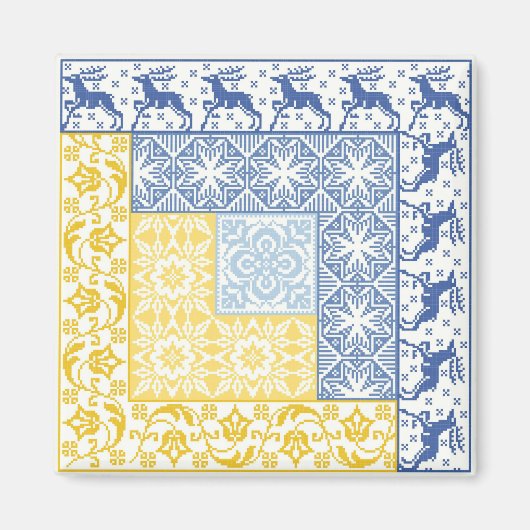 ログキャビン冬 マグネット (正面)