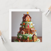 ログキャビン子供の誕生日付きテーマ カード (正面/裏面インサイチュ)