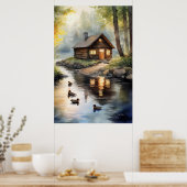 ログキャビン川2 ポスター (キッチン)