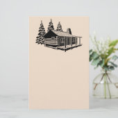 ログキャビン文房具 便箋 (スタンド正面)