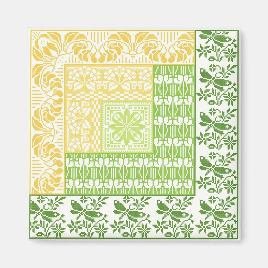 ログキャビン春 マグネット (正面)