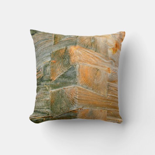 ログキャビン枕のダブテールコーナー クッション (正面)
