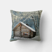 ログキャビン素朴ウィンター魔法 クッション (裏面)