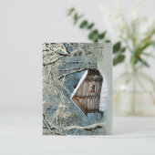 ログキャビン素朴ウィンター魔法 ポストカード (スタンド正面)