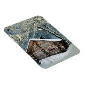 ログキャビン素朴ウィンター魔法 マグネット (右側)