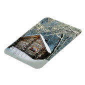 ログキャビン素朴ウィンター魔法 マグネット (左側)