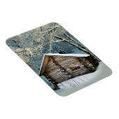 ログキャビン素朴ウィンター魔法 マグネット (右側)