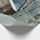 ログキャビン素朴ウィンター魔法 ラッピングペーパー (角)