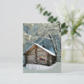 ログキャビン素朴ウィンター魔法 案内ポストカード (スタンド正面)