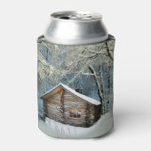 ログキャビン素朴ウィンター魔法 缶クーラー (缶正面)