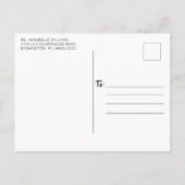 ログキャビン素朴クリスマスパーティの招待状 インビテーションポストカード (裏面)