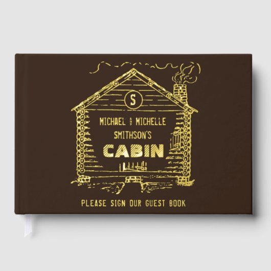 ログキャビン素朴バケーションホームレンタル | 金箔 ゲストブック (正面)