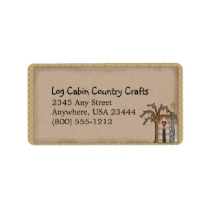ログキャビン素朴初期の国ラベル ラベル