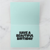 ログキャビン誕生日グリーティングカード カード (内部)