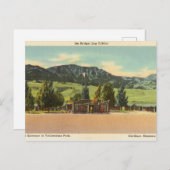 ログキャビン、イエローストーン国立公園（モンタナ） ポストカード (正面/裏面)