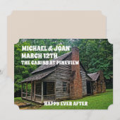ログキャビン ウェディング 招待状 個人用 (正面/裏面)
