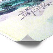 ログキャビン&ストリーム – キャンバス印刷 ポスター (角)