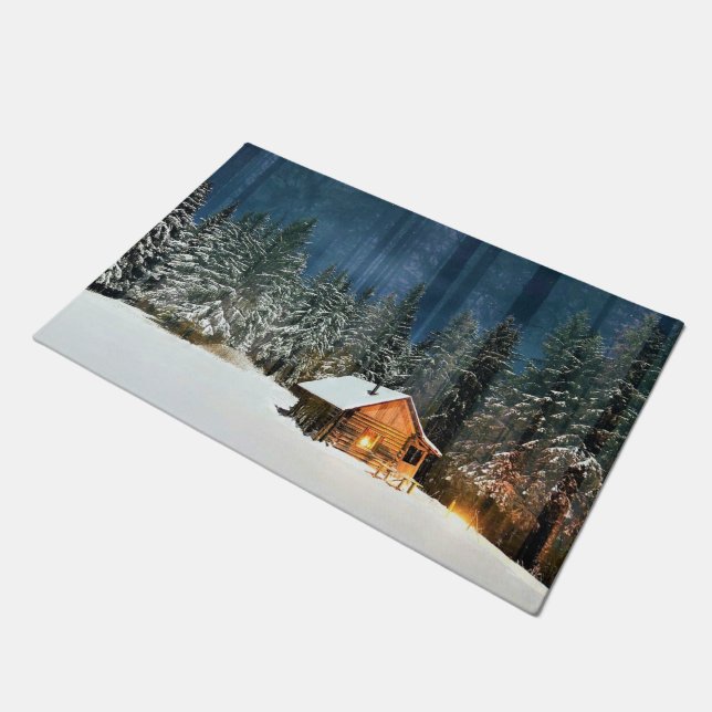 ログキャビン ドアマット (アングル)