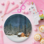 ログキャビン ペーパープレート (パーティー)