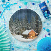 ログキャビン ペーパープレート (パーティー)