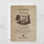 ログキャビン マウンテンズ ラスティック ウェディング インビテーション (正面)