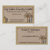ログキャビ素朴ン初期のカントリー名刺 名刺 (正面/裏面)